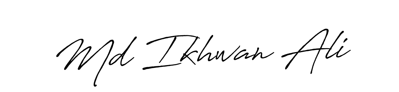Use a signature maker to create a handwritten signature online. With this signature software, you can design (Antro_Vectra_Bolder) your own signature for name Md Ikhwan Ali. Md Ikhwan Ali signature style 7 images and pictures png