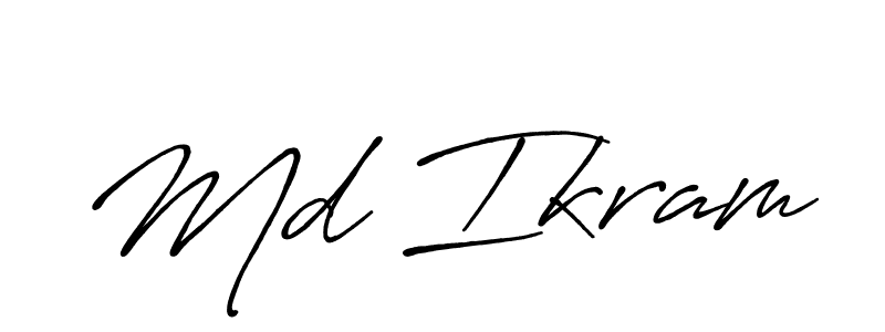 Make a beautiful signature design for name Md Ikram. With this signature (Antro_Vectra_Bolder) style, you can create a handwritten signature for free. Md Ikram signature style 7 images and pictures png
