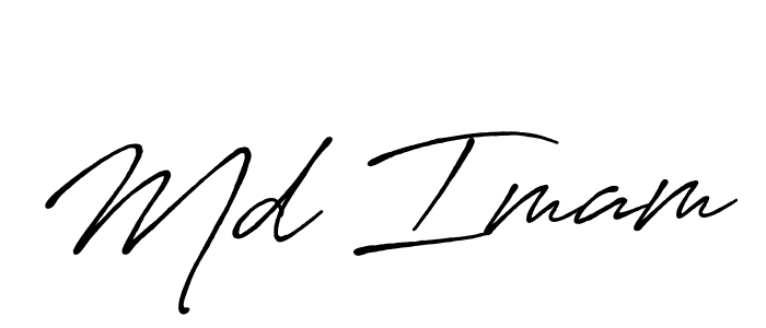 How to make Md Imam signature? Antro_Vectra_Bolder is a professional autograph style. Create handwritten signature for Md Imam name. Md Imam signature style 7 images and pictures png