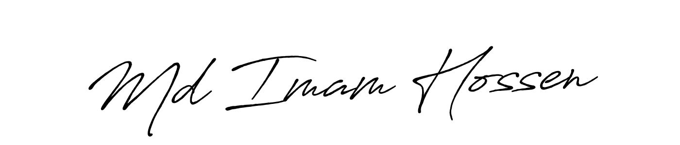 Use a signature maker to create a handwritten signature online. With this signature software, you can design (Antro_Vectra_Bolder) your own signature for name Md Imam Hossen. Md Imam Hossen signature style 7 images and pictures png