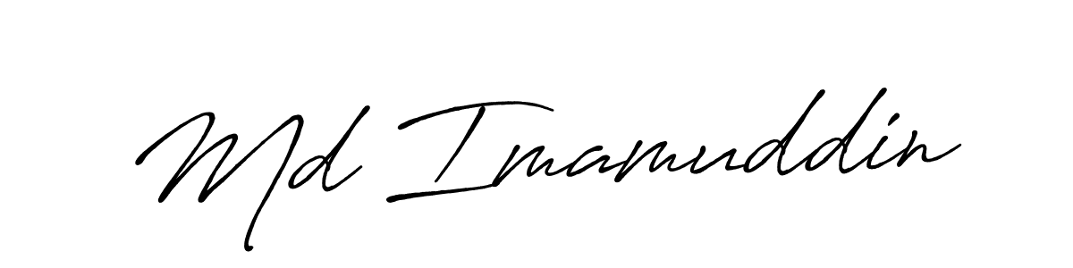 Create a beautiful signature design for name Md Imamuddin. With this signature (Antro_Vectra_Bolder) fonts, you can make a handwritten signature for free. Md Imamuddin signature style 7 images and pictures png