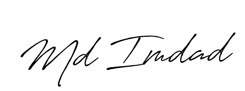 How to make Md Imdad name signature. Use Antro_Vectra_Bolder style for creating short signs online. This is the latest handwritten sign. Md Imdad signature style 7 images and pictures png