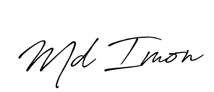 Antro_Vectra_Bolder is a professional signature style that is perfect for those who want to add a touch of class to their signature. It is also a great choice for those who want to make their signature more unique. Get Md Imon name to fancy signature for free. Md Imon signature style 7 images and pictures png