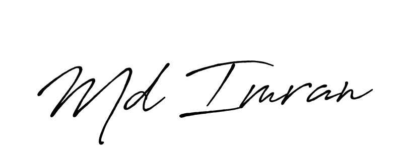 Create a beautiful signature design for name Md Imran. With this signature (Antro_Vectra_Bolder) fonts, you can make a handwritten signature for free. Md Imran signature style 7 images and pictures png