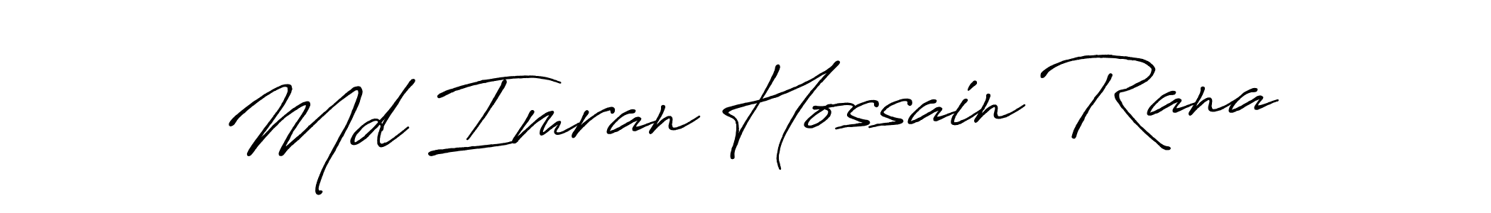 The best way (Antro_Vectra_Bolder) to make a short signature is to pick only two or three words in your name. The name Md Imran Hossain Rana include a total of six letters. For converting this name. Md Imran Hossain Rana signature style 7 images and pictures png