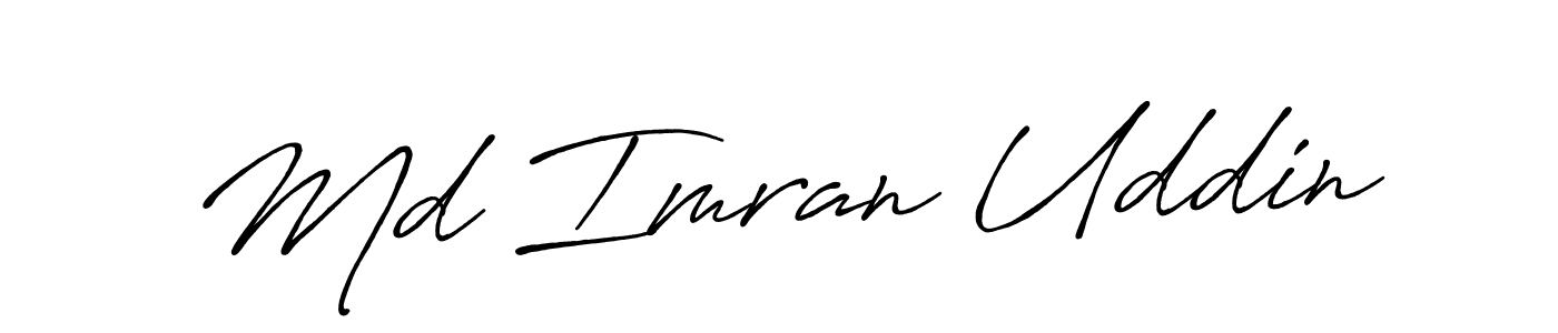 Make a beautiful signature design for name Md Imran Uddin. With this signature (Antro_Vectra_Bolder) style, you can create a handwritten signature for free. Md Imran Uddin signature style 7 images and pictures png