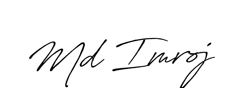 How to make Md Imroj signature? Antro_Vectra_Bolder is a professional autograph style. Create handwritten signature for Md Imroj name. Md Imroj signature style 7 images and pictures png