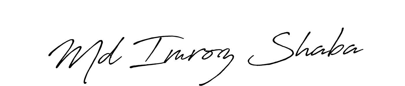 Design your own signature with our free online signature maker. With this signature software, you can create a handwritten (Antro_Vectra_Bolder) signature for name Md Imroz Shaba. Md Imroz Shaba signature style 7 images and pictures png