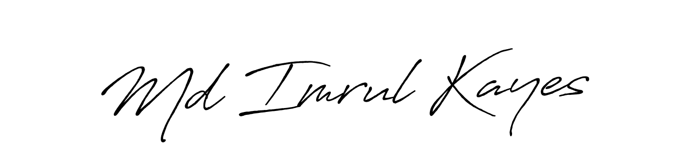 Use a signature maker to create a handwritten signature online. With this signature software, you can design (Antro_Vectra_Bolder) your own signature for name Md Imrul Kayes. Md Imrul Kayes signature style 7 images and pictures png