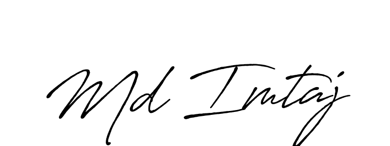 Use a signature maker to create a handwritten signature online. With this signature software, you can design (Antro_Vectra_Bolder) your own signature for name Md Imtaj. Md Imtaj signature style 7 images and pictures png