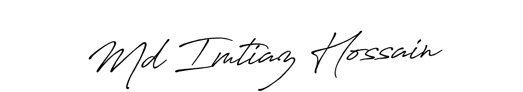 Create a beautiful signature design for name Md Imtiaz Hossain. With this signature (Antro_Vectra_Bolder) fonts, you can make a handwritten signature for free. Md Imtiaz Hossain signature style 7 images and pictures png