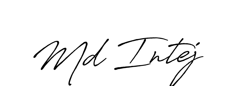 if you are searching for the best signature style for your name Md Intej. so please give up your signature search. here we have designed multiple signature styles  using Antro_Vectra_Bolder. Md Intej signature style 7 images and pictures png