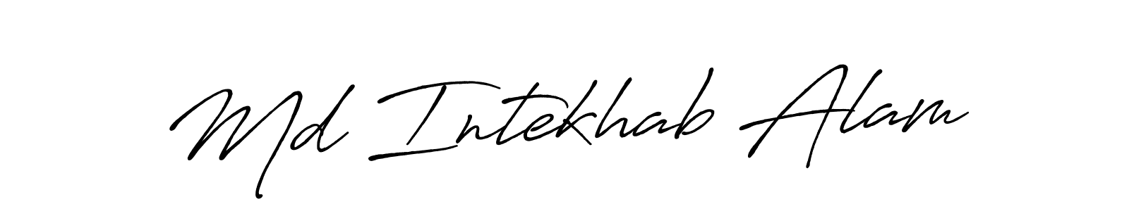 Use a signature maker to create a handwritten signature online. With this signature software, you can design (Antro_Vectra_Bolder) your own signature for name Md Intekhab Alam. Md Intekhab Alam signature style 7 images and pictures png