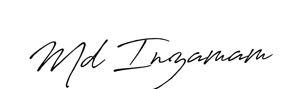 How to make Md Inzamam name signature. Use Antro_Vectra_Bolder style for creating short signs online. This is the latest handwritten sign. Md Inzamam signature style 7 images and pictures png