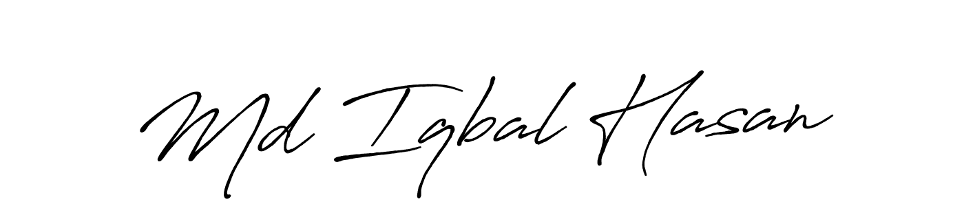 Similarly Antro_Vectra_Bolder is the best handwritten signature design. Signature creator online .You can use it as an online autograph creator for name Md Iqbal Hasan. Md Iqbal Hasan signature style 7 images and pictures png