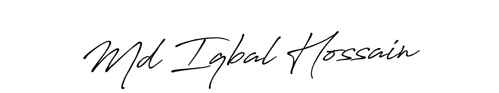 Make a beautiful signature design for name Md Iqbal Hossain. With this signature (Antro_Vectra_Bolder) style, you can create a handwritten signature for free. Md Iqbal Hossain signature style 7 images and pictures png