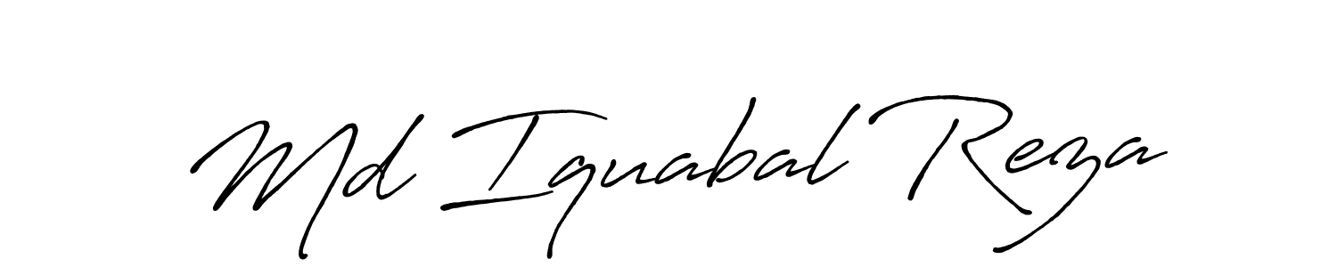 The best way (Antro_Vectra_Bolder) to make a short signature is to pick only two or three words in your name. The name Md Iquabal Reza include a total of six letters. For converting this name. Md Iquabal Reza signature style 7 images and pictures png