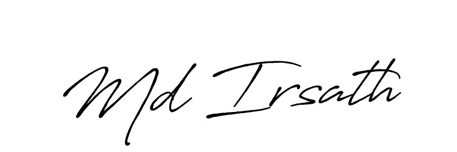 Similarly Antro_Vectra_Bolder is the best handwritten signature design. Signature creator online .You can use it as an online autograph creator for name Md Irsath. Md Irsath signature style 7 images and pictures png