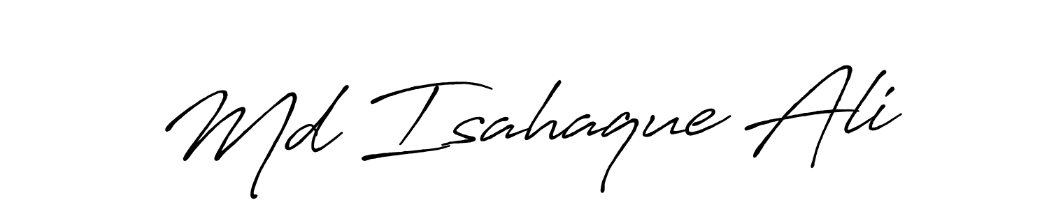 You should practise on your own different ways (Antro_Vectra_Bolder) to write your name (Md Isahaque Ali) in signature. don't let someone else do it for you. Md Isahaque Ali signature style 7 images and pictures png