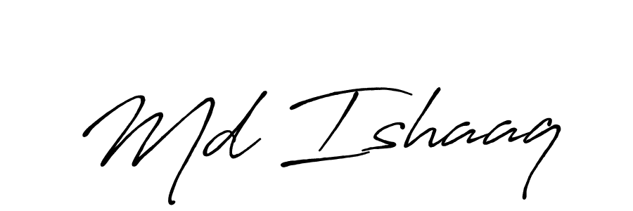 How to make Md Ishaaq signature? Antro_Vectra_Bolder is a professional autograph style. Create handwritten signature for Md Ishaaq name. Md Ishaaq signature style 7 images and pictures png