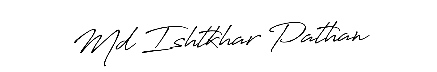 Antro_Vectra_Bolder is a professional signature style that is perfect for those who want to add a touch of class to their signature. It is also a great choice for those who want to make their signature more unique. Get Md Ishtkhar Pathan name to fancy signature for free. Md Ishtkhar Pathan signature style 7 images and pictures png