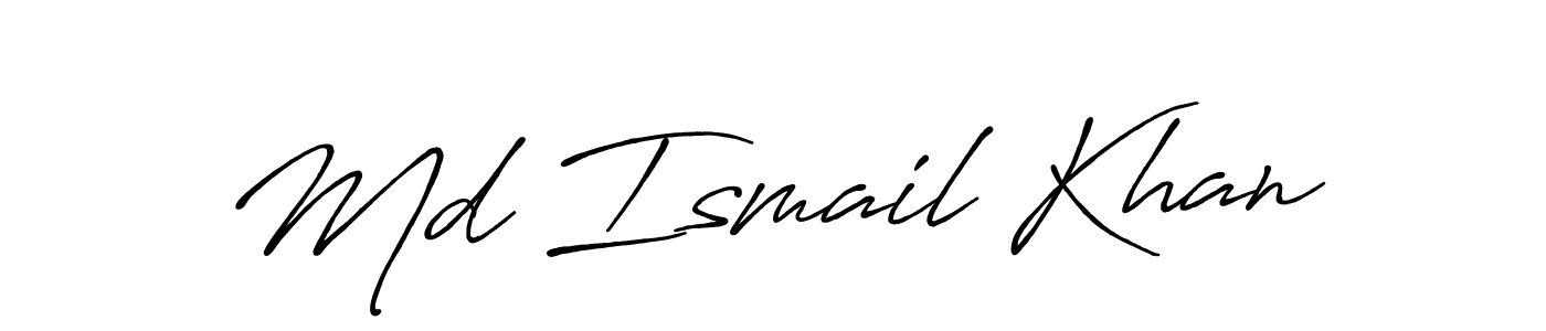 How to make Md Ismail Khan signature? Antro_Vectra_Bolder is a professional autograph style. Create handwritten signature for Md Ismail Khan name. Md Ismail Khan signature style 7 images and pictures png