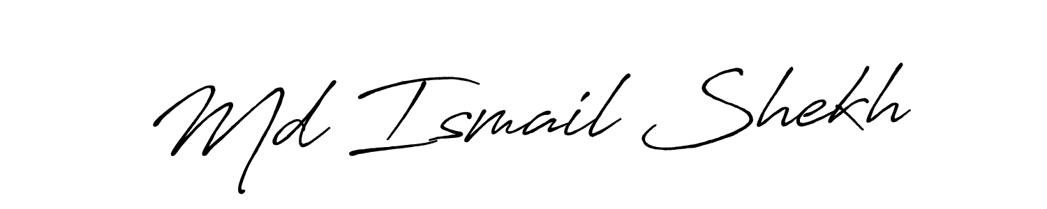 Create a beautiful signature design for name Md Ismail Shekh. With this signature (Antro_Vectra_Bolder) fonts, you can make a handwritten signature for free. Md Ismail Shekh signature style 7 images and pictures png