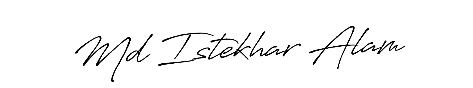 It looks lik you need a new signature style for name Md Istekhar Alam. Design unique handwritten (Antro_Vectra_Bolder) signature with our free signature maker in just a few clicks. Md Istekhar Alam signature style 7 images and pictures png