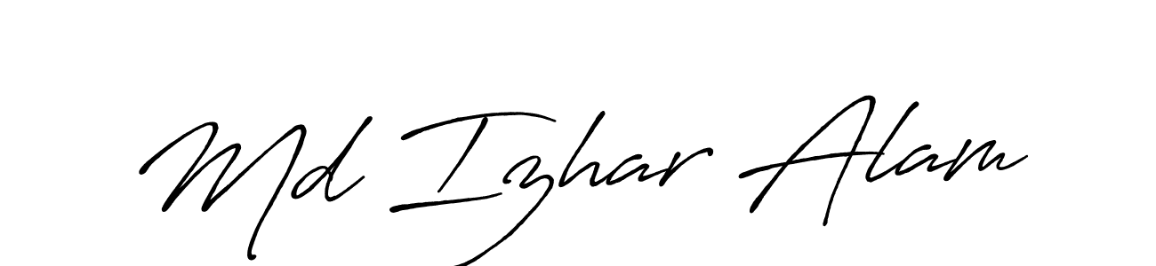 How to make Md Izhar Alam signature? Antro_Vectra_Bolder is a professional autograph style. Create handwritten signature for Md Izhar Alam name. Md Izhar Alam signature style 7 images and pictures png