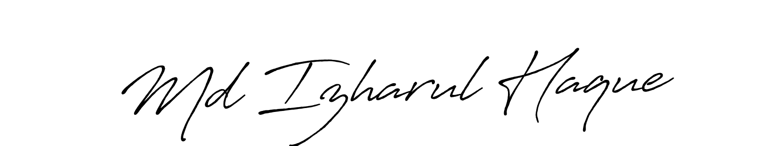It looks lik you need a new signature style for name Md Izharul Haque. Design unique handwritten (Antro_Vectra_Bolder) signature with our free signature maker in just a few clicks. Md Izharul Haque signature style 7 images and pictures png