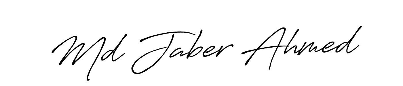 How to make Md Jaber Ahmed name signature. Use Antro_Vectra_Bolder style for creating short signs online. This is the latest handwritten sign. Md Jaber Ahmed signature style 7 images and pictures png