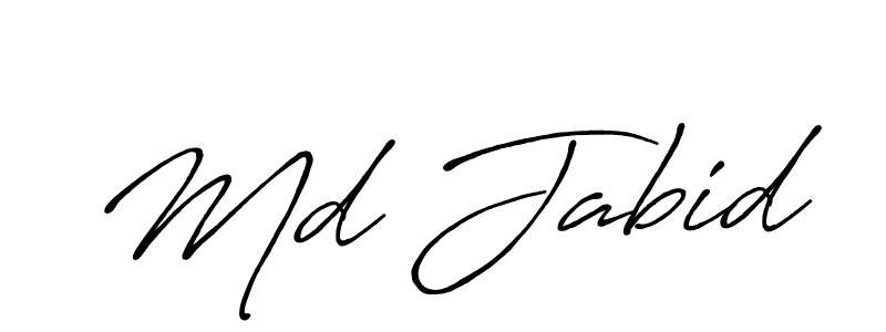 Also we have Md Jabid name is the best signature style. Create professional handwritten signature collection using Antro_Vectra_Bolder autograph style. Md Jabid signature style 7 images and pictures png
