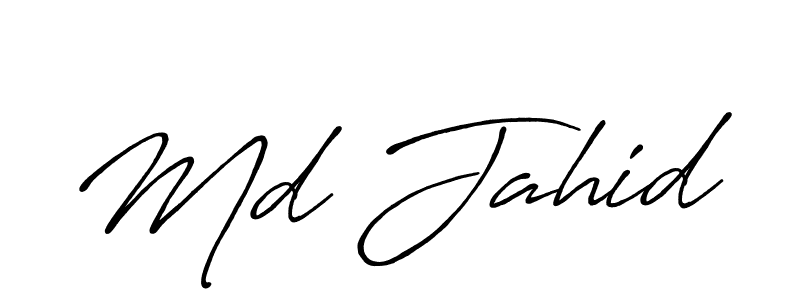 How to make Md Jahid signature? Antro_Vectra_Bolder is a professional autograph style. Create handwritten signature for Md Jahid name. Md Jahid signature style 7 images and pictures png