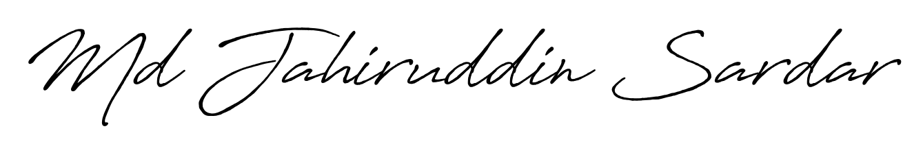 Stand out with a creative autograph for Md Jahiruddin Sardar. The Antro_Vectra_Bolder styling blends modern aesthetics with classic signature flourishes. Md Jahiruddin Sardar signature style 7 images and pictures png