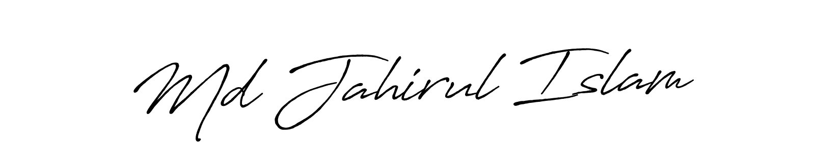 Make a beautiful signature design for name Md Jahirul Islam. With this signature (Antro_Vectra_Bolder) style, you can create a handwritten signature for free. Md Jahirul Islam signature style 7 images and pictures png