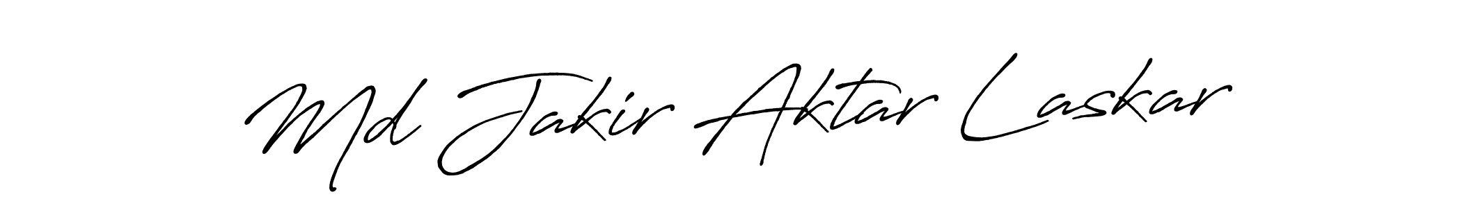 Make a beautiful signature design for name Md Jakir Aktar Laskar. With this signature (Antro_Vectra_Bolder) style, you can create a handwritten signature for free. Md Jakir Aktar Laskar signature style 7 images and pictures png