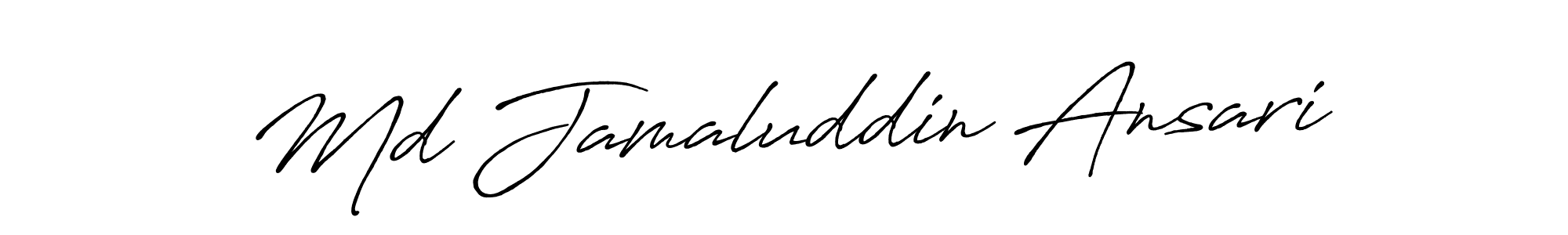 Use a signature maker to create a handwritten signature online. With this signature software, you can design (Antro_Vectra_Bolder) your own signature for name Md Jamaluddin Ansari. Md Jamaluddin Ansari signature style 7 images and pictures png