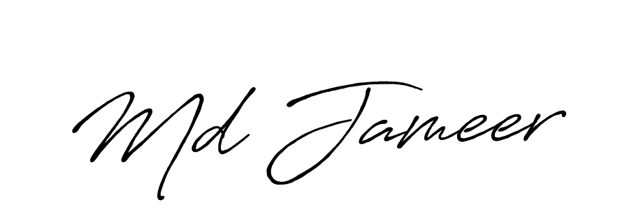 Create a beautiful signature design for name Md Jameer. With this signature (Antro_Vectra_Bolder) fonts, you can make a handwritten signature for free. Md Jameer signature style 7 images and pictures png