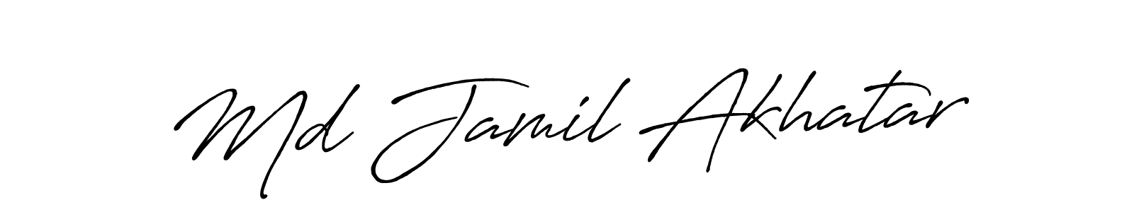 Make a beautiful signature design for name Md Jamil Akhatar. With this signature (Antro_Vectra_Bolder) style, you can create a handwritten signature for free. Md Jamil Akhatar signature style 7 images and pictures png