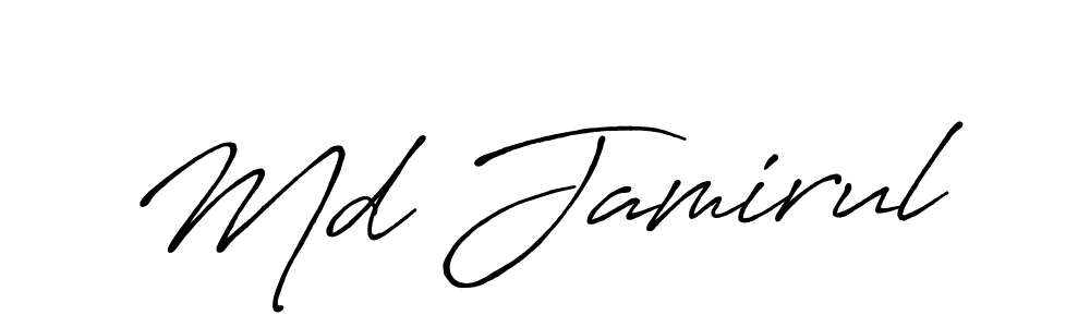 Design your own signature with our free online signature maker. With this signature software, you can create a handwritten (Antro_Vectra_Bolder) signature for name Md Jamirul. Md Jamirul signature style 7 images and pictures png