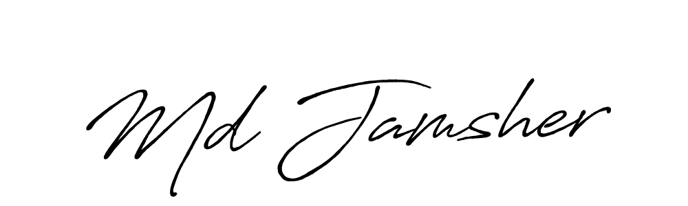 Md Jamsher stylish signature style. Best Handwritten Sign (Antro_Vectra_Bolder) for my name. Handwritten Signature Collection Ideas for my name Md Jamsher. Md Jamsher signature style 7 images and pictures png