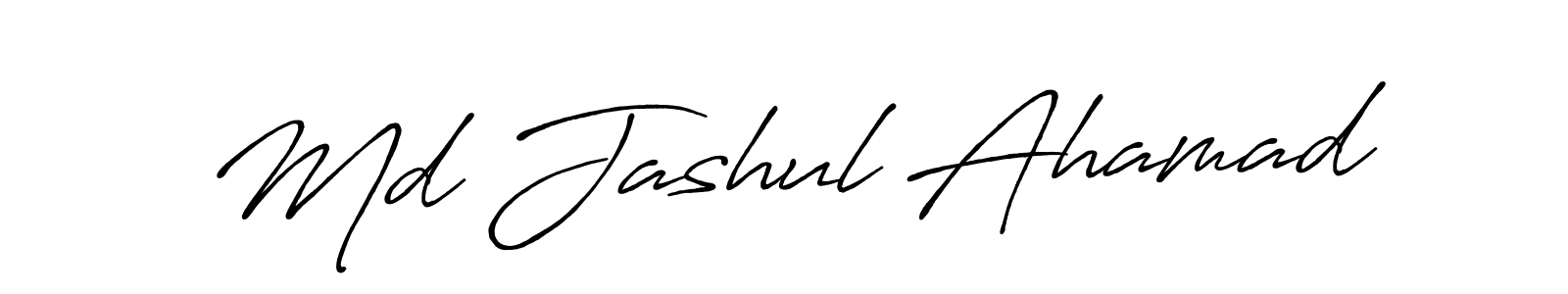 Create a beautiful signature design for name Md Jashul Ahamad. With this signature (Antro_Vectra_Bolder) fonts, you can make a handwritten signature for free. Md Jashul Ahamad signature style 7 images and pictures png