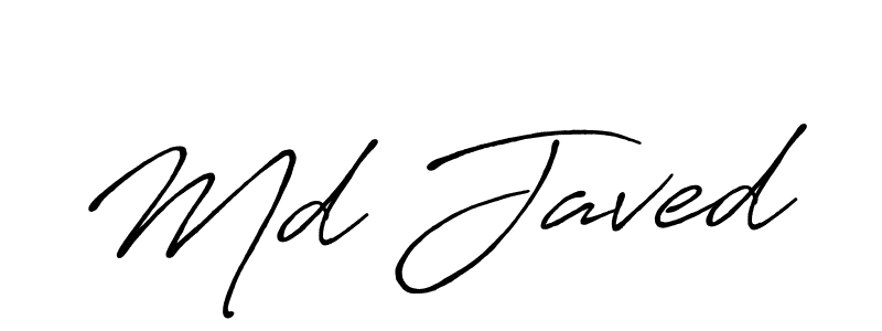 Design your own signature with our free online signature maker. With this signature software, you can create a handwritten (Antro_Vectra_Bolder) signature for name Md Javed. Md Javed signature style 7 images and pictures png