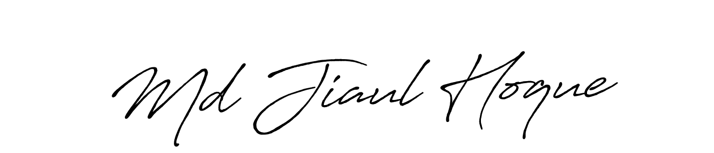 Design your own signature with our free online signature maker. With this signature software, you can create a handwritten (Antro_Vectra_Bolder) signature for name Md Jiaul Hoque. Md Jiaul Hoque signature style 7 images and pictures png