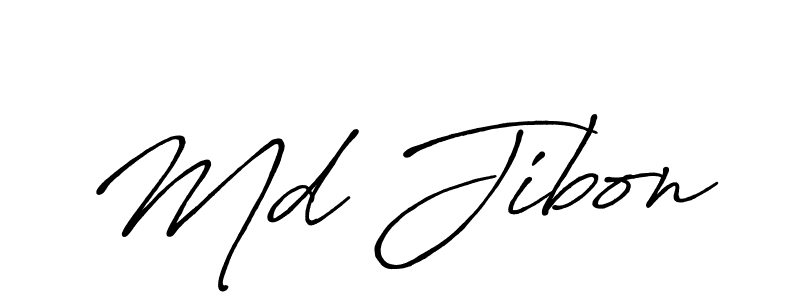 Use a signature maker to create a handwritten signature online. With this signature software, you can design (Antro_Vectra_Bolder) your own signature for name Md Jibon. Md Jibon signature style 7 images and pictures png