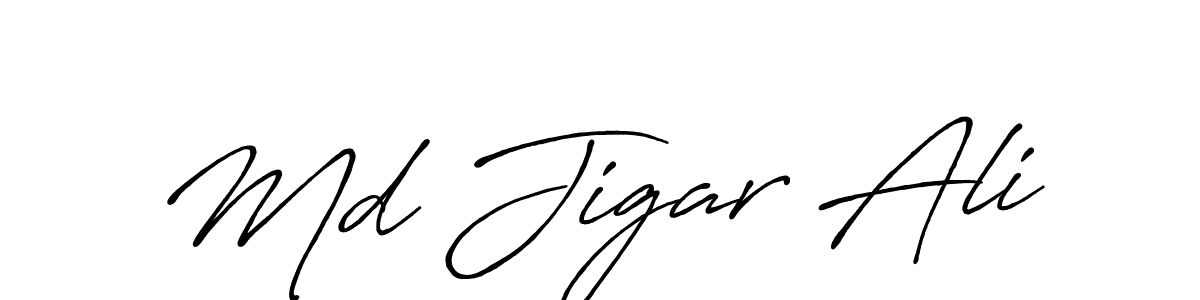 Design your own signature with our free online signature maker. With this signature software, you can create a handwritten (Antro_Vectra_Bolder) signature for name Md Jigar Ali. Md Jigar Ali signature style 7 images and pictures png