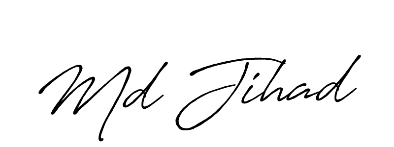 Design your own signature with our free online signature maker. With this signature software, you can create a handwritten (Antro_Vectra_Bolder) signature for name Md Jihad. Md Jihad signature style 7 images and pictures png