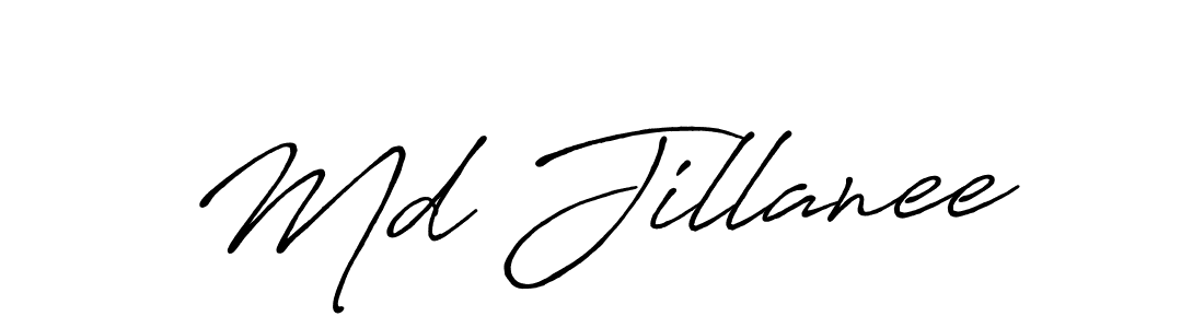 The best way (Antro_Vectra_Bolder) to make a short signature is to pick only two or three words in your name. The name Md Jillanee include a total of six letters. For converting this name. Md Jillanee signature style 7 images and pictures png