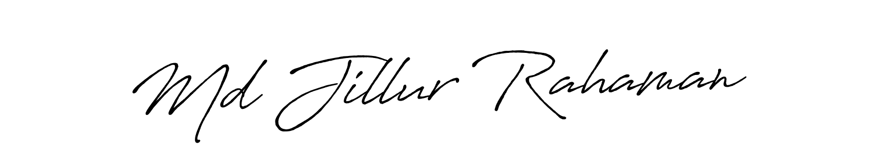 Use a signature maker to create a handwritten signature online. With this signature software, you can design (Antro_Vectra_Bolder) your own signature for name Md Jillur Rahaman. Md Jillur Rahaman signature style 7 images and pictures png