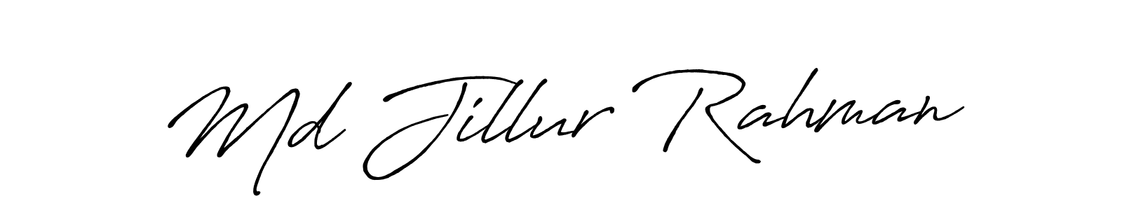 Also we have Md Jillur Rahman name is the best signature style. Create professional handwritten signature collection using Antro_Vectra_Bolder autograph style. Md Jillur Rahman signature style 7 images and pictures png